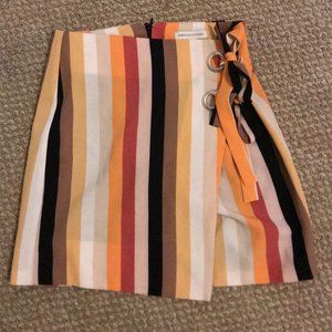 Striped Wrap Skirt